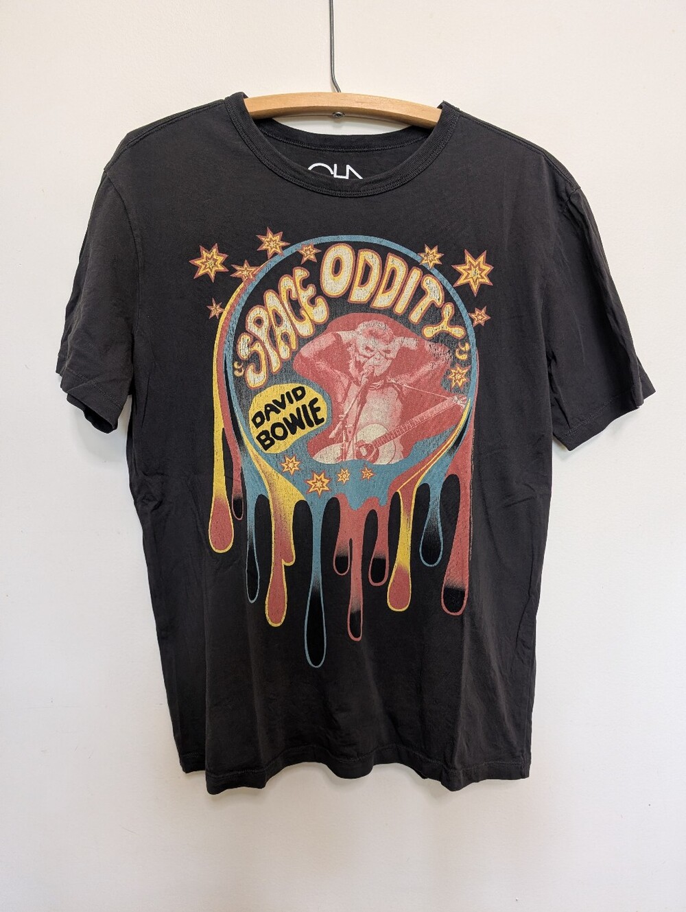 David Bowie Space Oddity Graphic Tee Chaser Large Vintage Wash